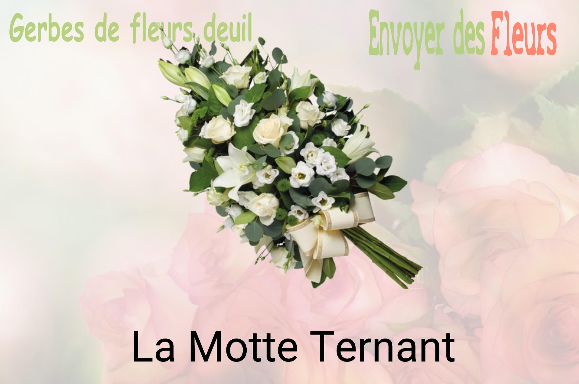Gerbe de fleurs de deuil livrée à La Motte-Ternant